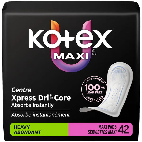 Toallas Higiénicas Maxi Absorción Alta Kotex