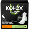 Toallas Higiénicas Ultrafinas Nocturnas Bambú con Alas Kotex