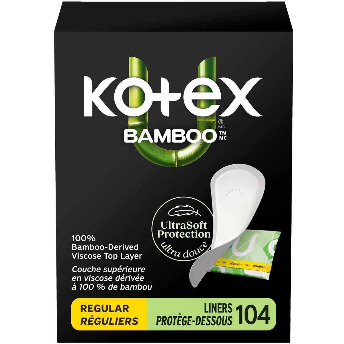 Protectores Diarios de Bambú Absorción Ligera Largo Regular Kotex