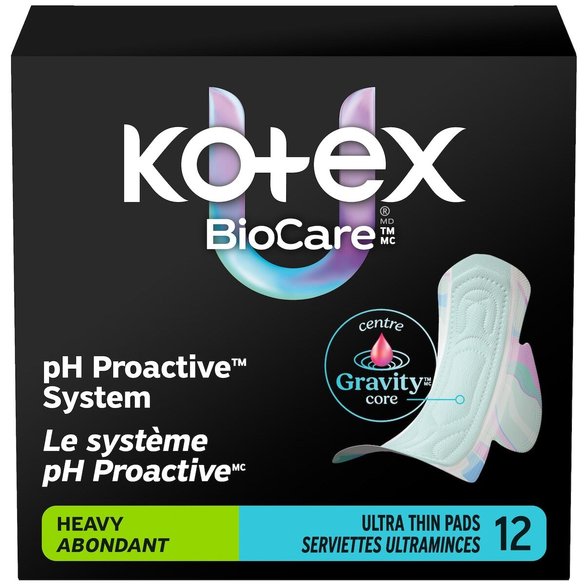 Toallas Higiénicas Ultrafinas BioCare con Alas Absorción Kotex