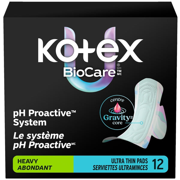 Toallas Higiénicas Ultrafinas BioCare con Alas Absorción Kotex