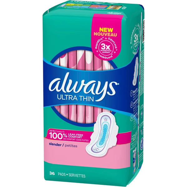 Toallas Higiénicas Ultra Thin Pequeñas con Alas 36 Unidades Always