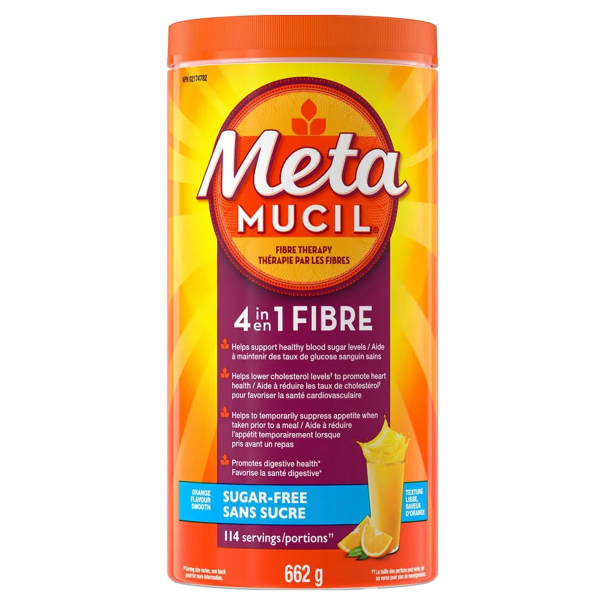 Fibra en Polvo MultiSalud 3 en 1 662 g Metamucil
