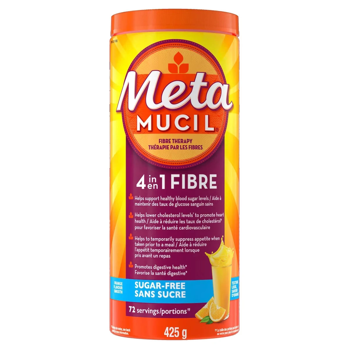 Fibra en Polvo 3 en 1 sin Azúcar Naranja 1,04 kg Metamucil