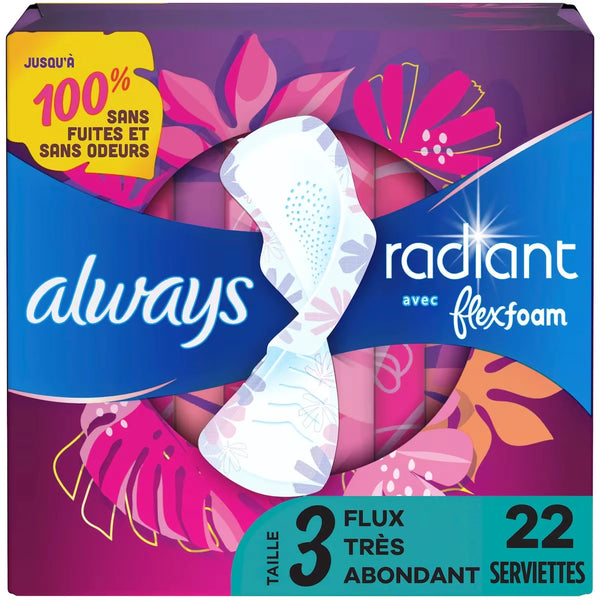 Toallas Higiénicas Radiant FlexFoam Always
