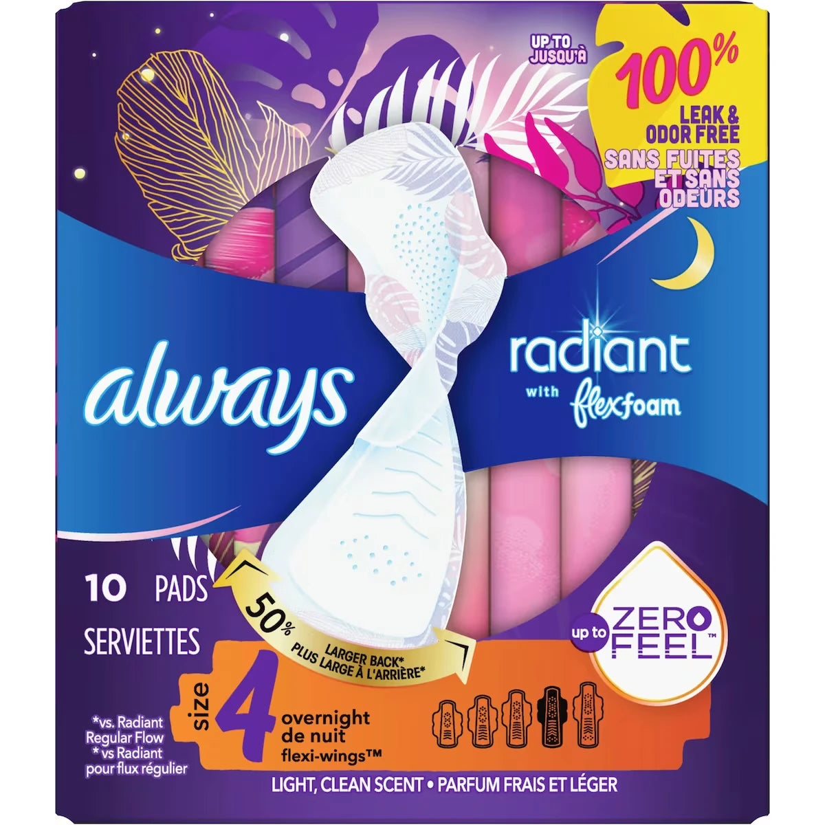 Toallas Higiénicas Radiant FlexFoam Always
