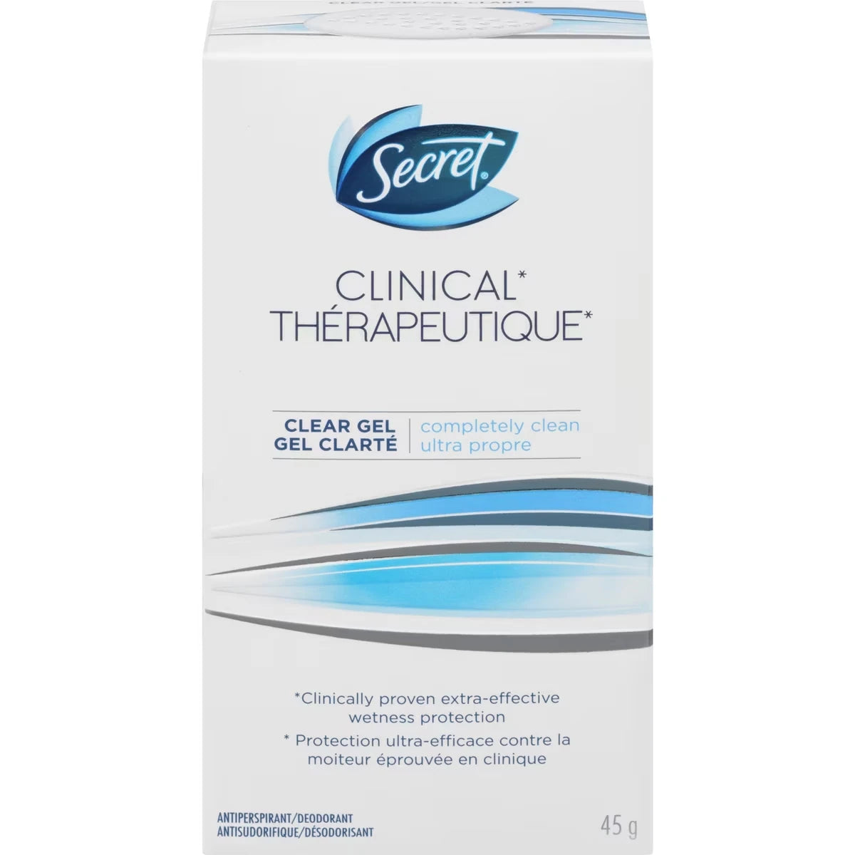 Antitranspirante y Desodorante Gel Transparente Terapéutico 45 g Secret