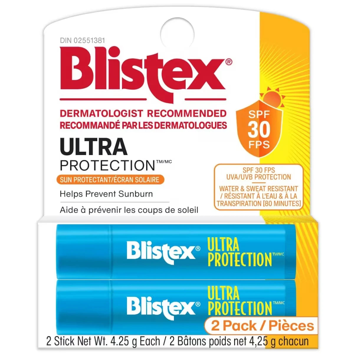 Bálsamo Labial Ultra Protección Pack de 2 Blistex