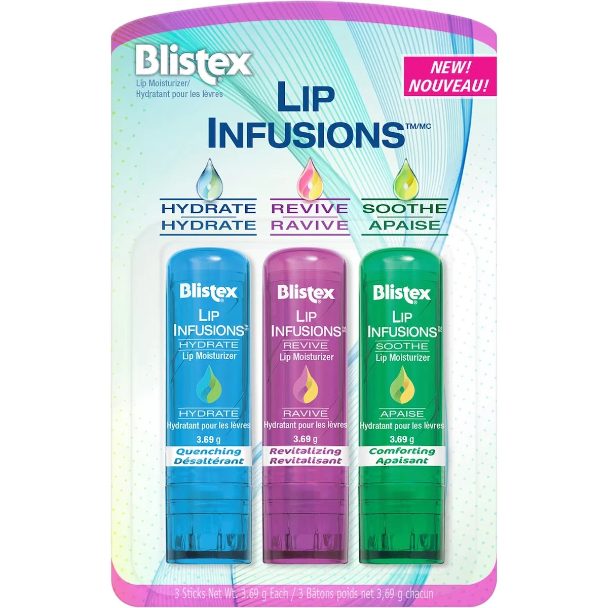 Bálsamo Labial Lip Infusions 3 unidades Blistex