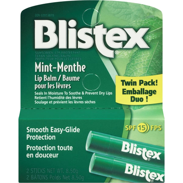 Menta Bálsamo Labial 2-PK Blistex