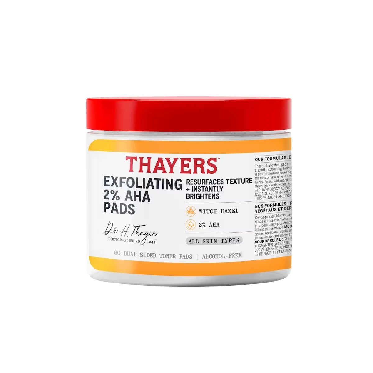 Tónico Facial AHA Exfoliante Discos 60 Thayers