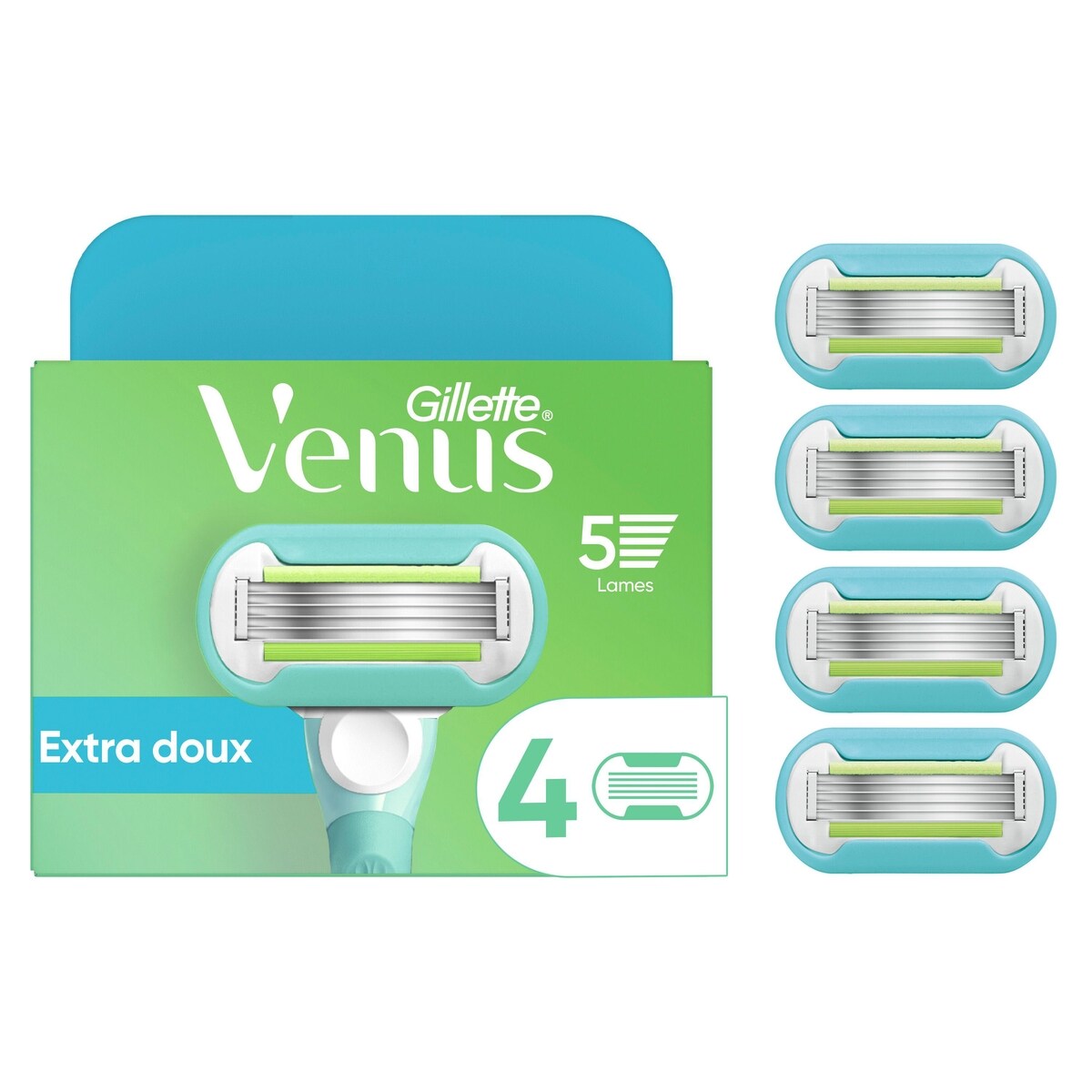 Cartuchos de Afeitar Extra Suave para Mujer 4 unidades Venus