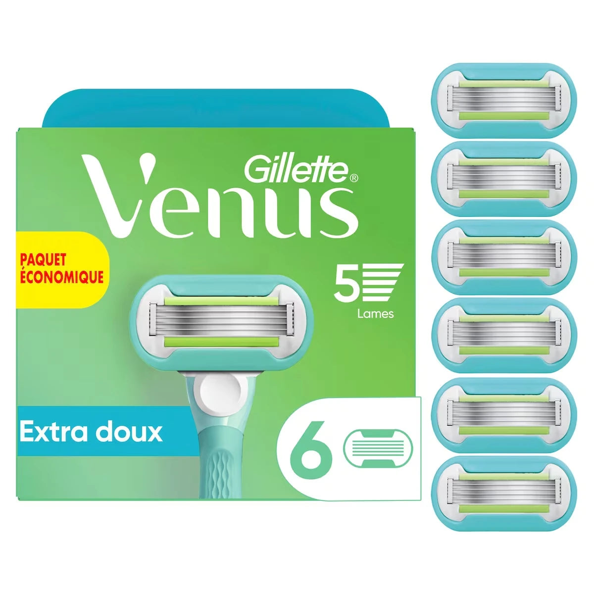 Cartuchos de Afeitar Extra Suave para Mujer 6 unidades Venus