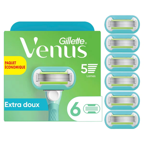 Cartuchos de Afeitar Extra Suave para Mujer 6 unidades Venus
