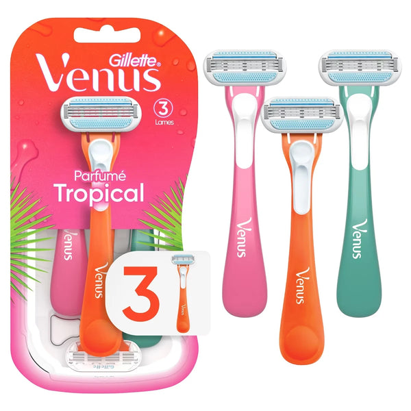 Afeitadoras Desechables para Mujer Gillette Tropical Paquete de 3 Venus