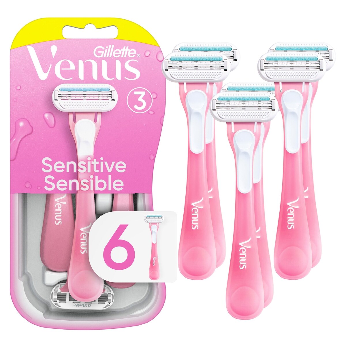 Afeitadoras Desechables para Mujer Gillette Sensitive Pack Venus