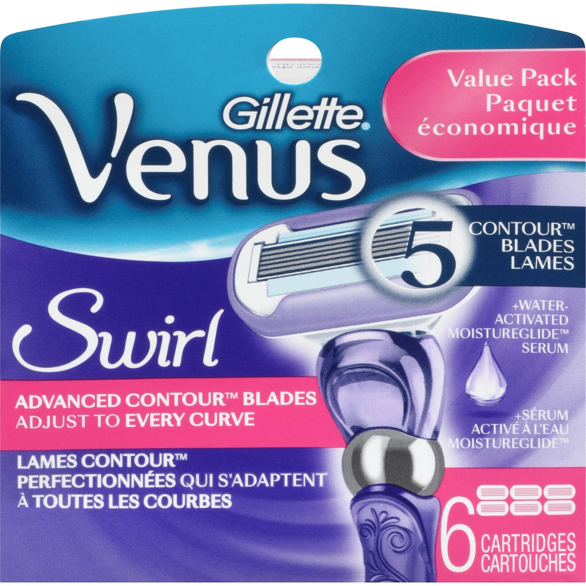 Repuestos de Afeitadora Swirl para Mujer 6 Cartuchos Venus