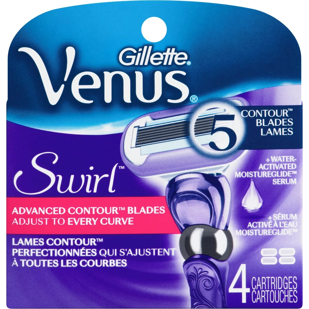 Repuestos de Afeitadora Swirl para Mujer 4 Cartuchos Venus