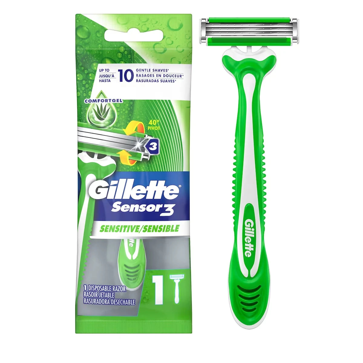 Afeitadora Desechable Sensor3 Sensible para Hombre Gillette