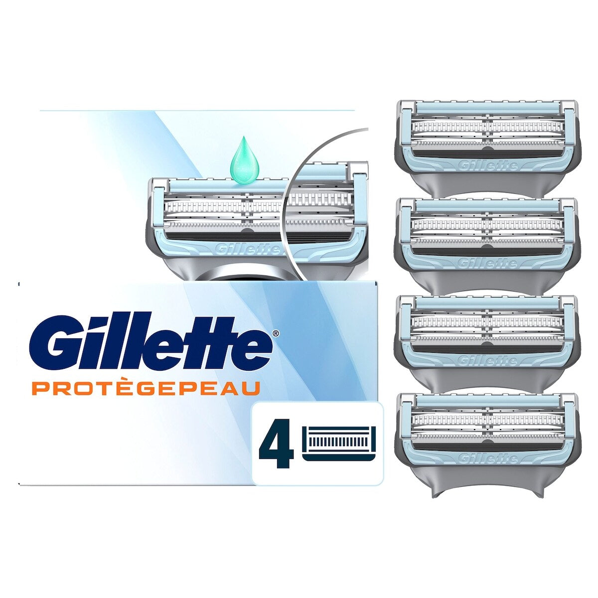 Repuestos de Afeitar SkinGuard para Hombre 4 Cartuchos Gillette