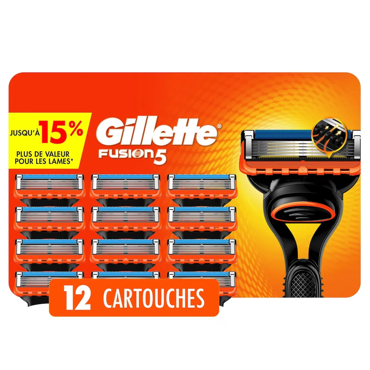 Cartuchos de Afeitar Fusion5 para Hombre 12 un Gillette