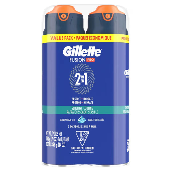 Gel de Afeitar PRO para Hombre Pack Doble Gillette