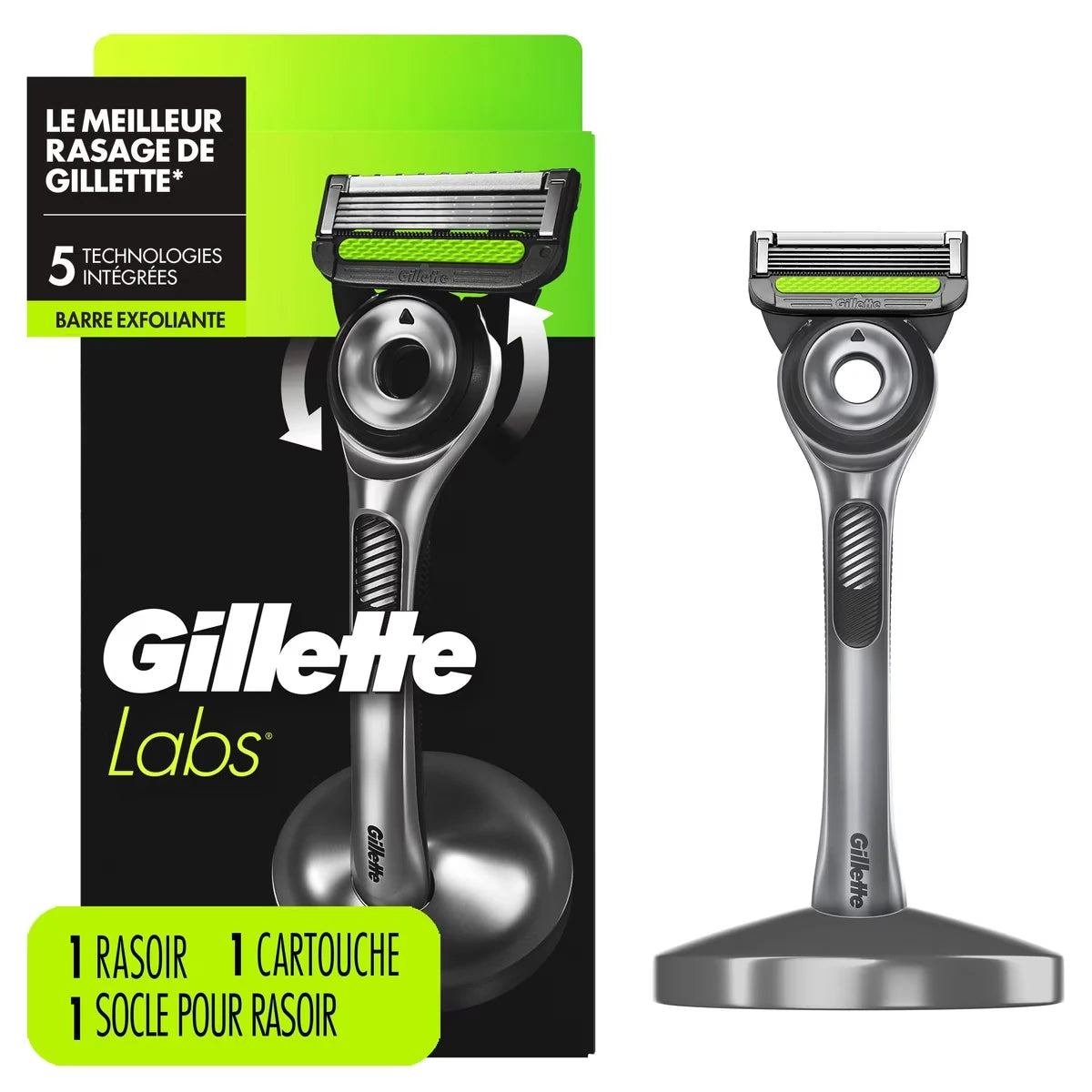 Máquina de Afeitar Labs para Hombre con Barra Exfoliante Gillette
