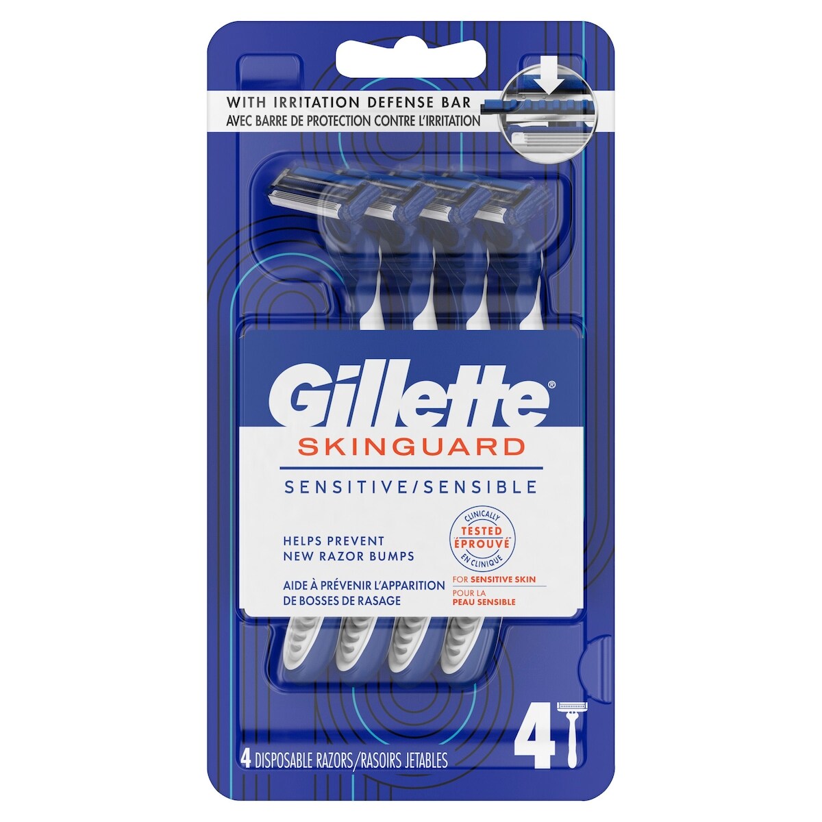 Afeitadoras Desechables Protege Piel para Hombre 4 un. Gillette