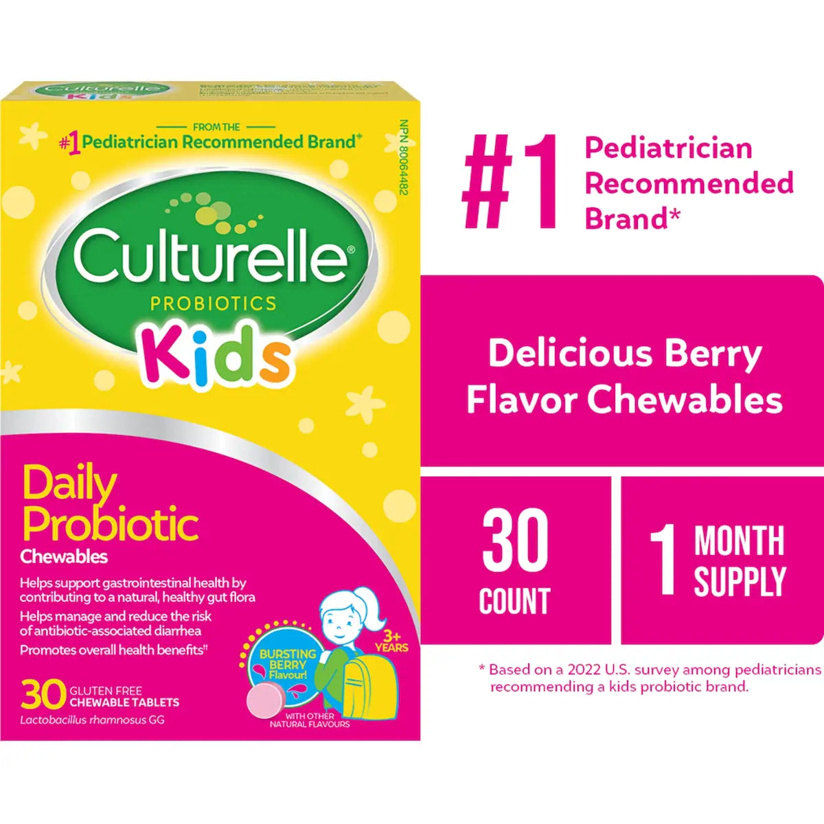 Probiótico Masticable Diario para Niños Culturelle