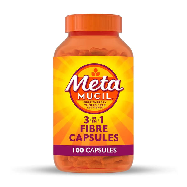 Fibra en Cápsulas 3 en 1 100 Unidades Metamucil