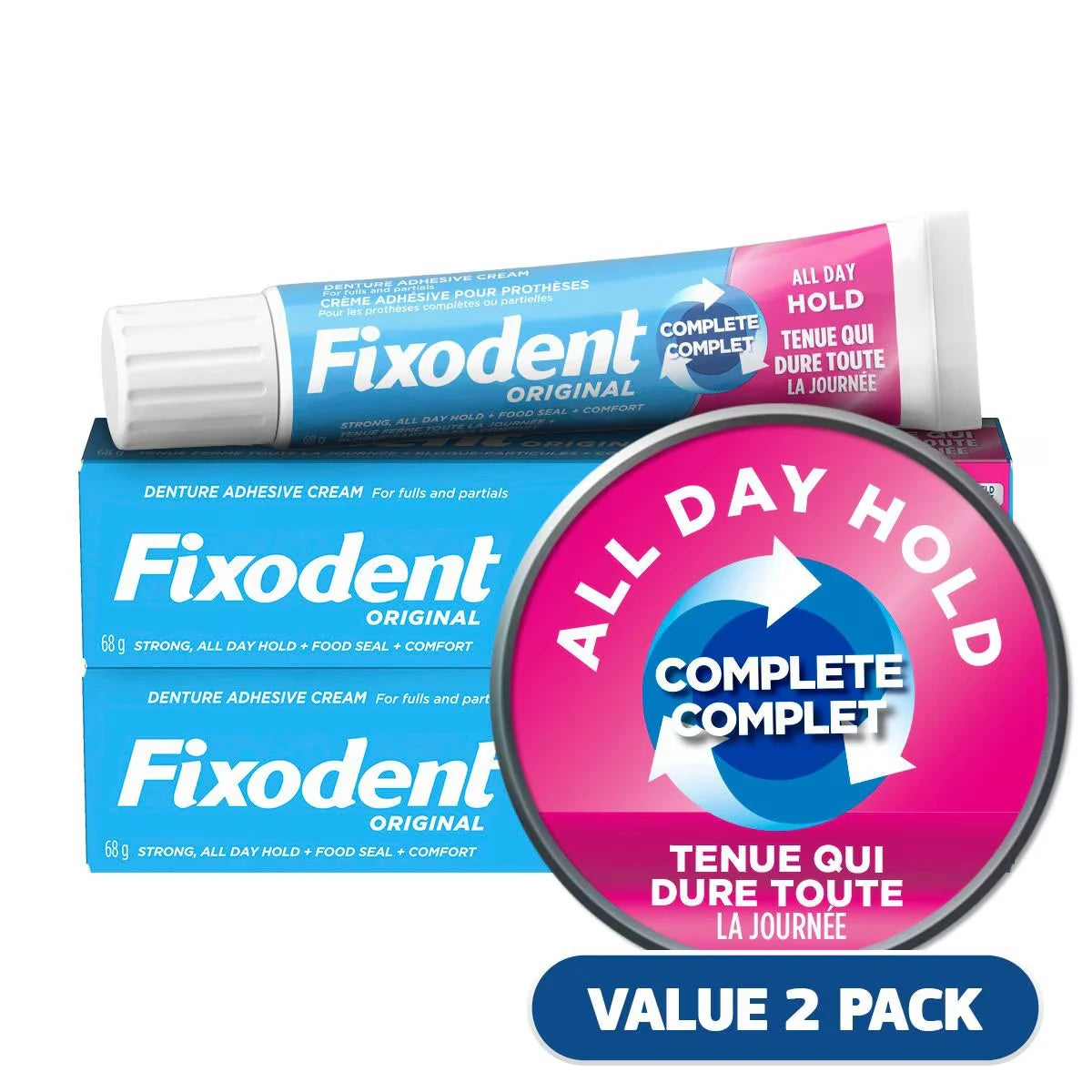 Adhesivo para Prótesis Dentales Original 2 unidades Fixodent