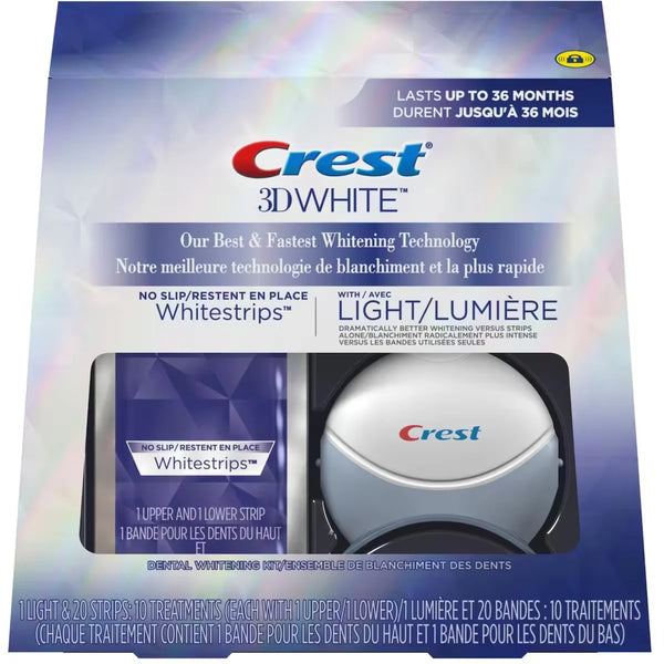 Kit Blanqueador Dental 3D Whitestrips con Luz Crest