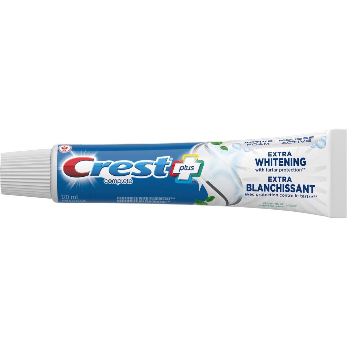 Pasta Dental Complete Plus Extra Blanqueador Menta Vive 120 ml Crest