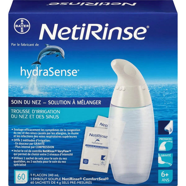 Kit de Irrigación Nasal y Sinusal 2 en 1 Hydrasense Netirinse
