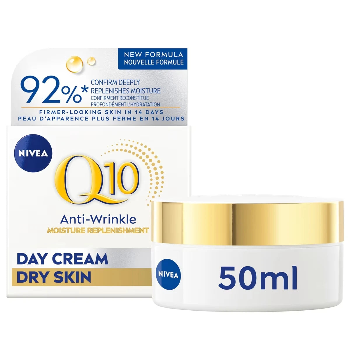 Crema Facial de Día Q10 Anti-arrugas Reposición de Humedad Nivea