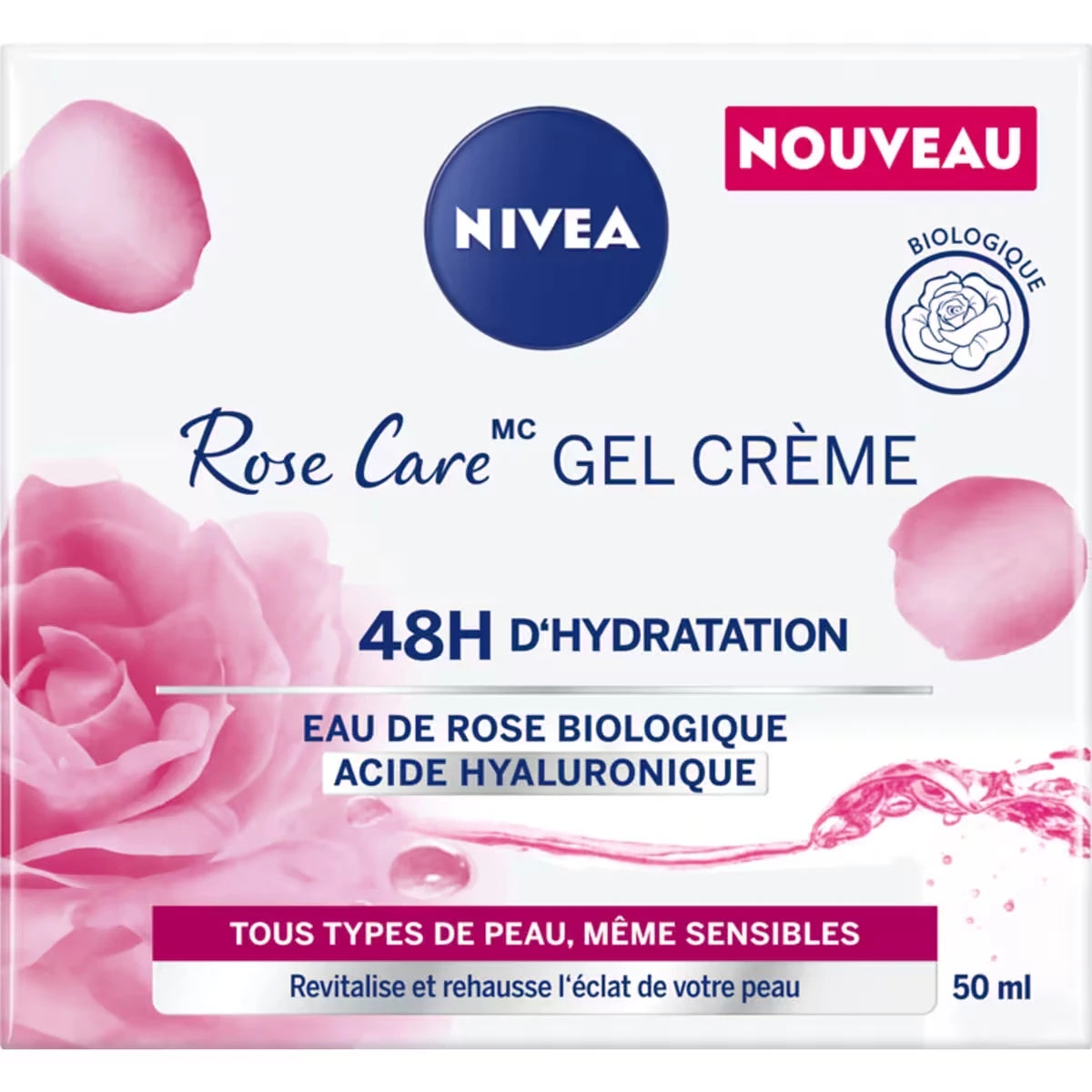 Gel Crema Rose Care 50 ml Nivea