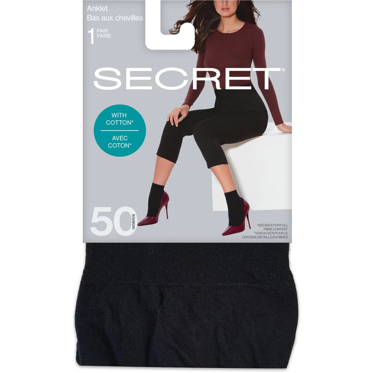 Calcetines Tobilleros Opacos de Algodón Talla Única Secret