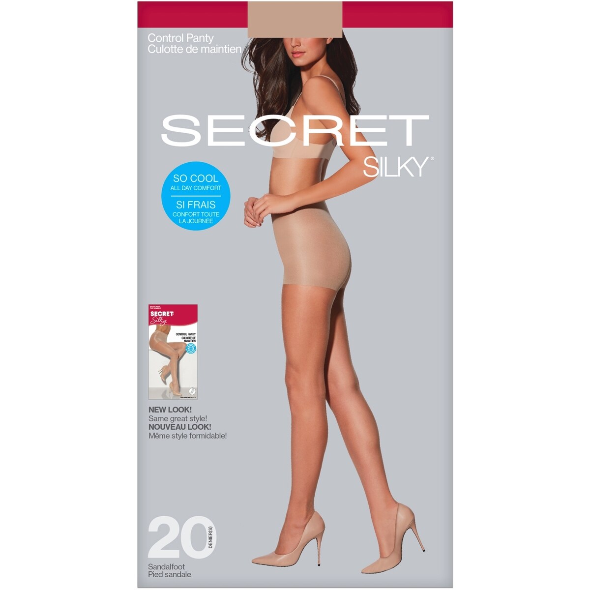 Incontinencia Panty Transparente Calzón de Sujeción con Pie Secret