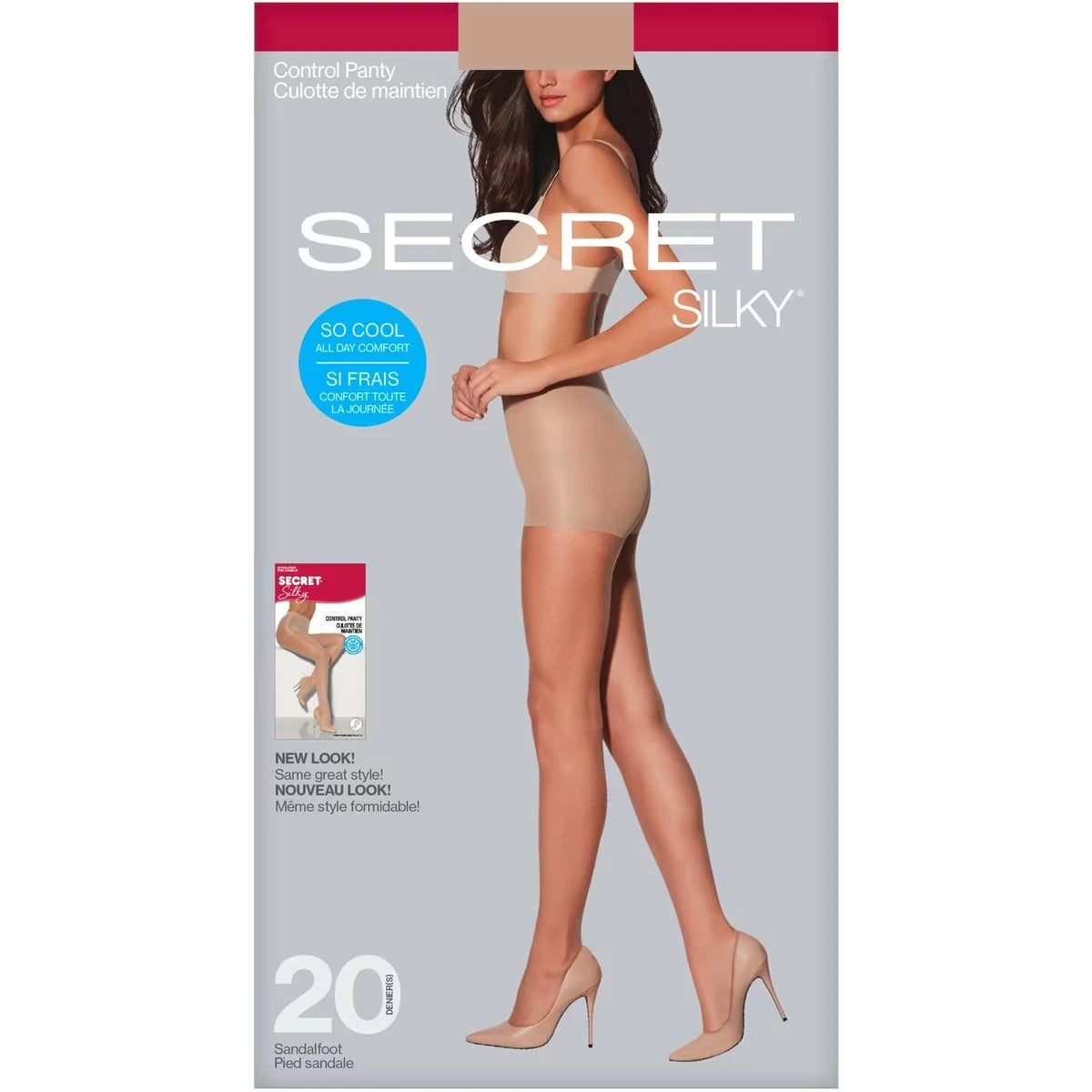 Incontinencia Panty Transparente Calzón de Sujeción con Pie Secret