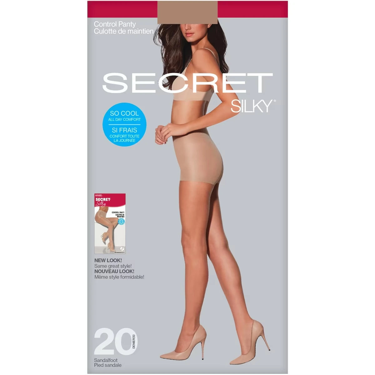 Incontinencia Panty Transparente Calzón de Sujeción con Pie Secret