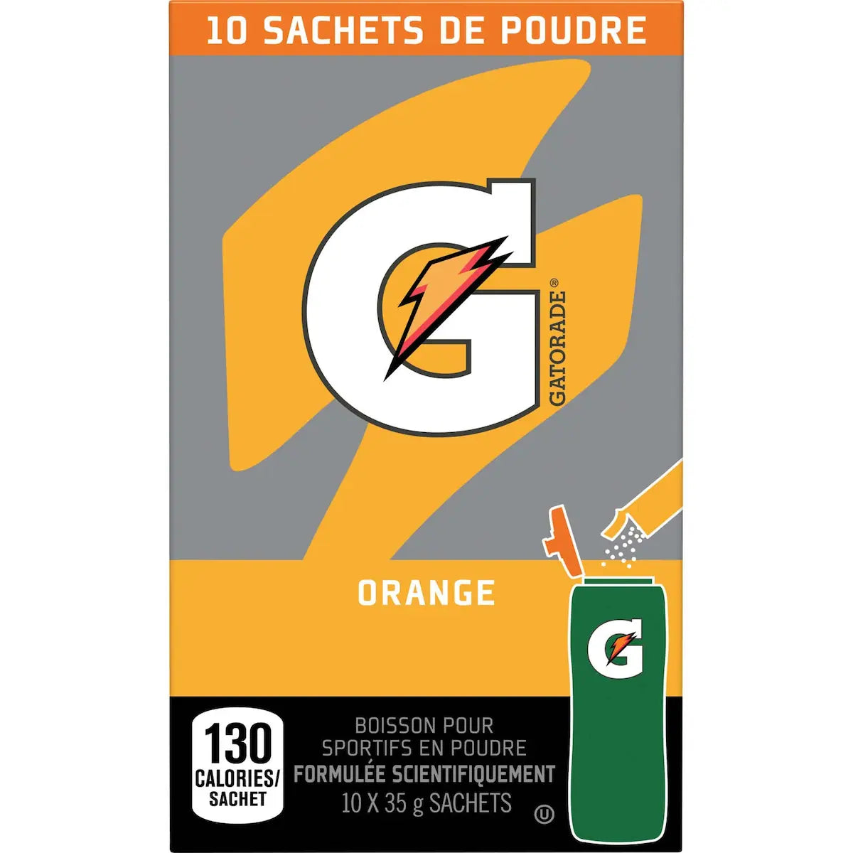 Bebida en Polvo Naranja 10x35 g Gatorade