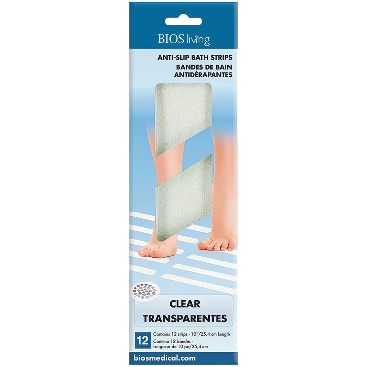 Cintas Antideslizantes para Baño Transparentes Bios Living