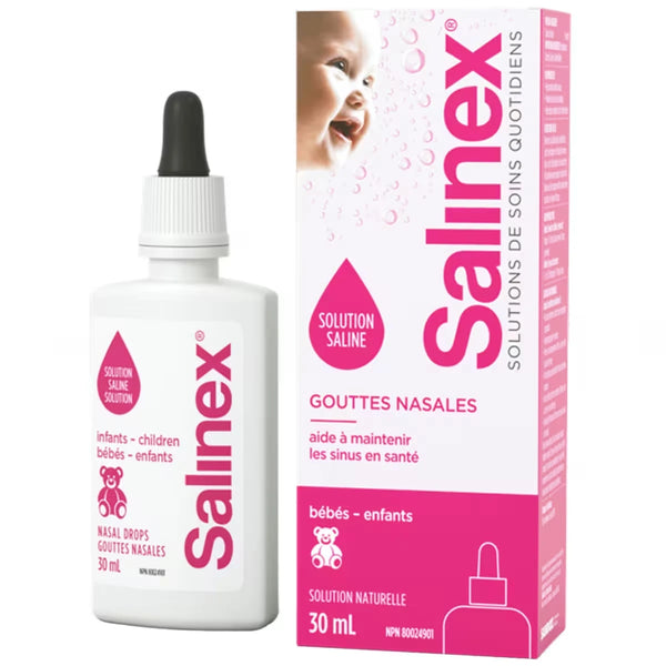 Gotas Nasales Solución Salina Bebés y Niños Salinex