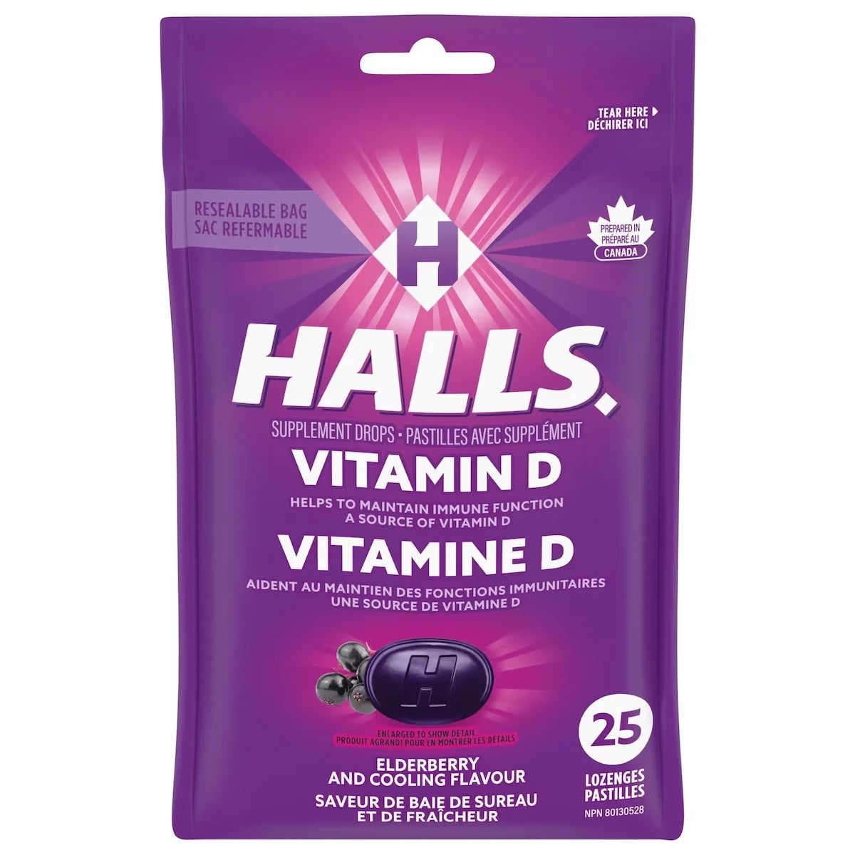 Pastillas de Vitamina D 25 unidades Halls