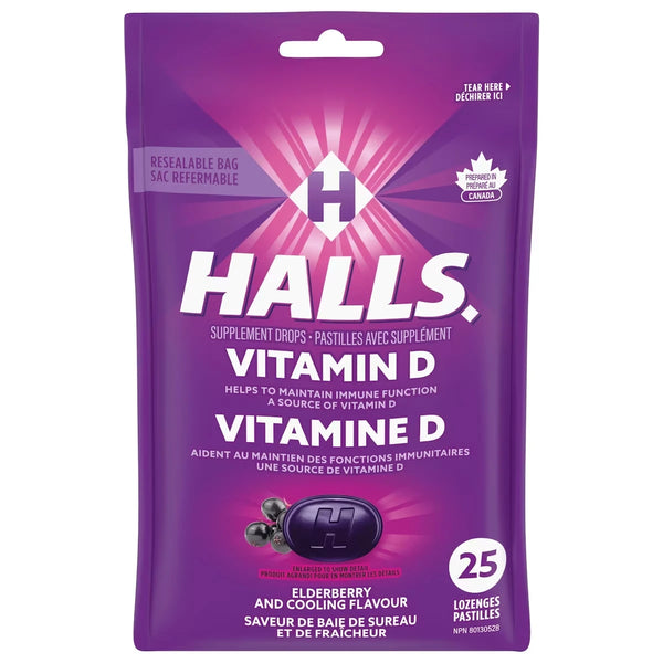 Pastillas de Vitamina D 25 unidades Halls