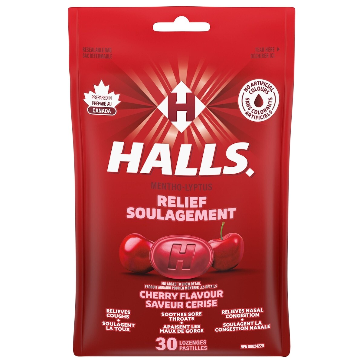 Pastillas para la Garganta Mentho-Lyptus Cereza 30 un. Halls