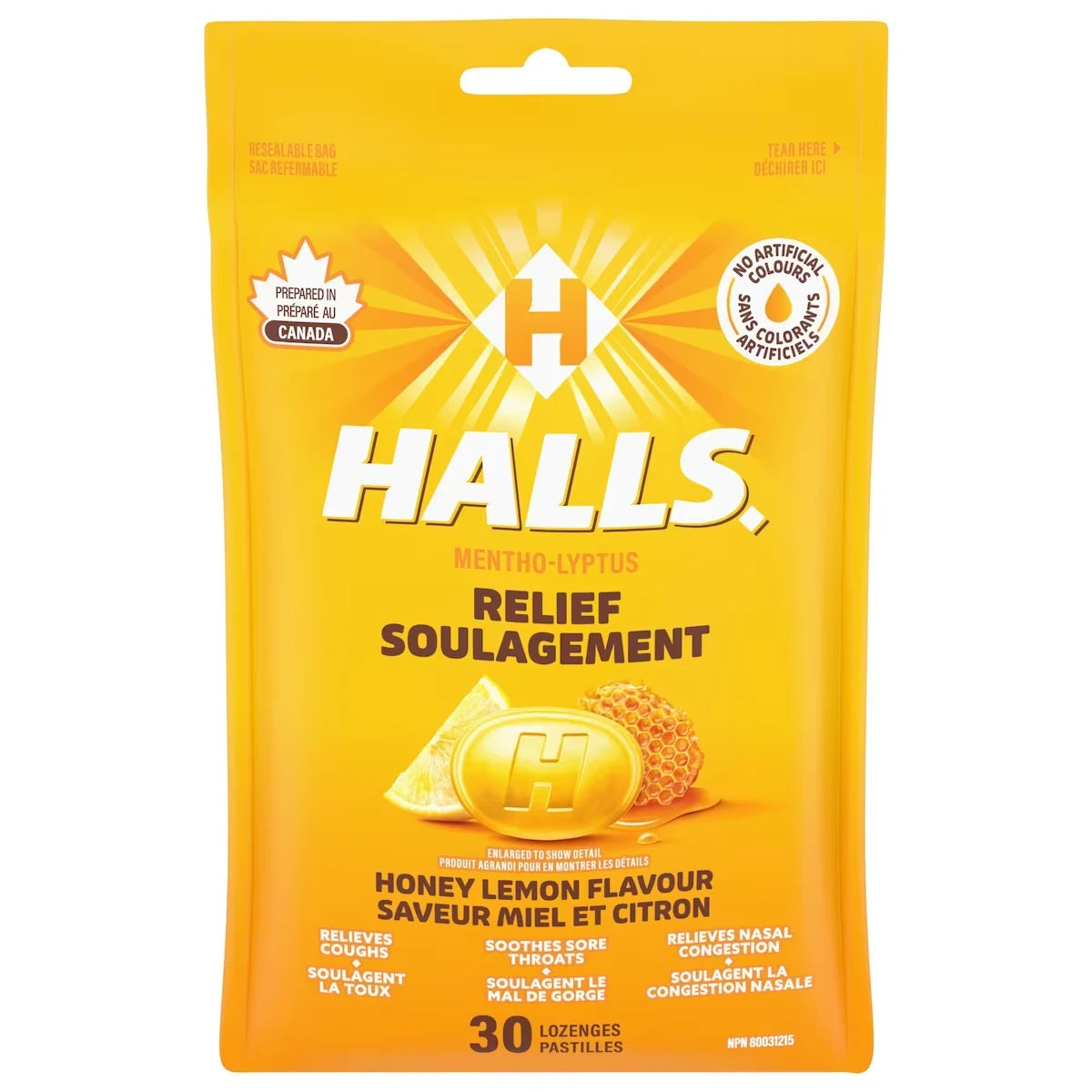 Pastillas Mentho-Lyptus Sabor Miel y Limón Halls