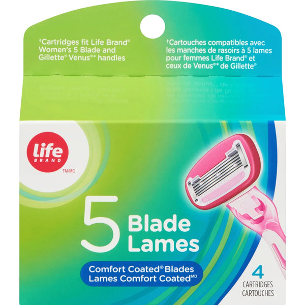 Cartuchos de Afeitar de 5 Hojas Life Brand