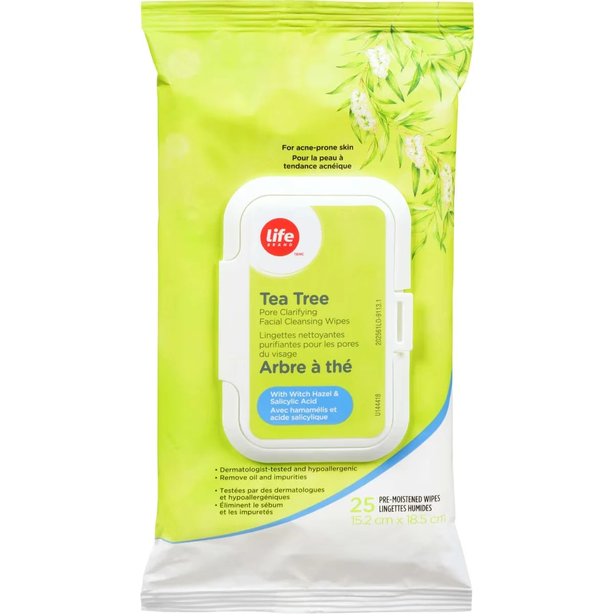 Toallitas Limpiadoras Faciales Árbol de Té Life Brand