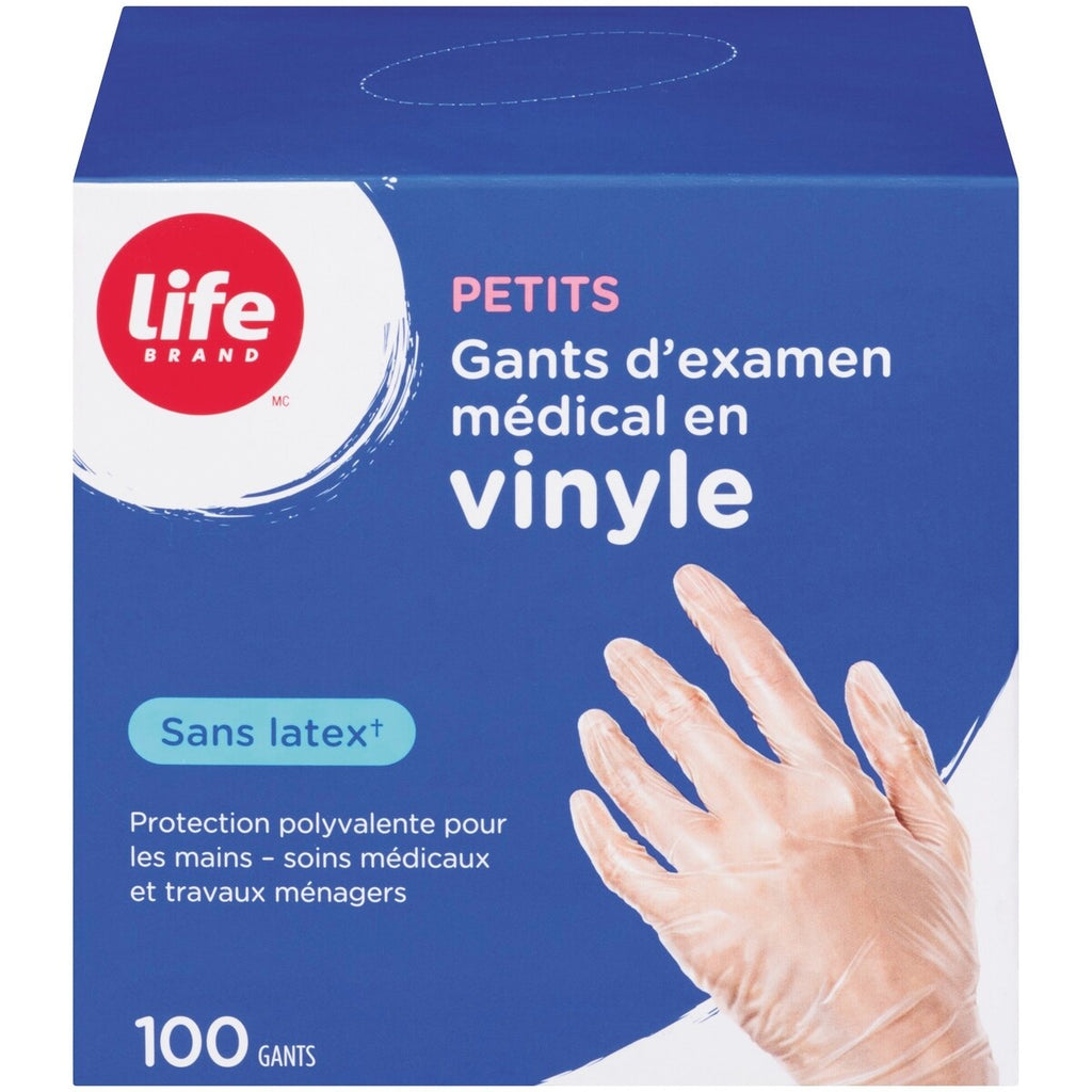 Guantes de Examen Médico de Vinilo L/XL 100 Unidades Life Brand